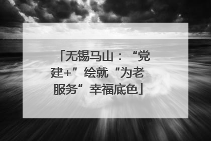 无锡马山：“党建+”绘就“为老服务”幸福底色