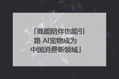 既能陪伴也能引路 AI宠物成为中国消费新领域