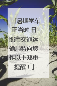 暑期学车正当时 日照市交通运输局特向您作以下郑重提醒！