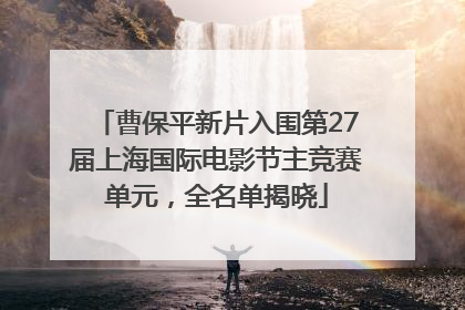 曹保平新片入围第27届上海国际电影节主竞赛单元，全名单揭晓