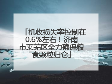 机收损失率控制在0.6%左右！济南市莱芜区全力确保粮食颗粒归仓