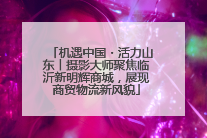 机遇中国・活力山东丨摄影大师聚焦临沂新明辉商城，展现商贸物流新风貌