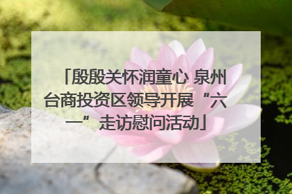 殷殷关怀润童心 泉州台商投资区领导开展“六一”走访慰问活动