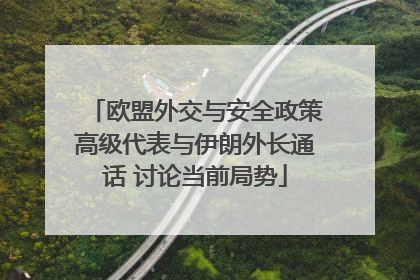 欧盟外交与安全政策高级代表与伊朗外长通话 讨论当前局势