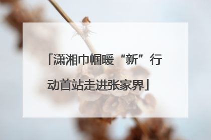 潇湘巾帼暖“新”行动首站走进张家界
