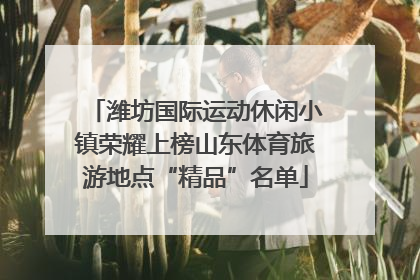 潍坊国际运动休闲小镇荣耀上榜山东体育旅游地点“精品”名单