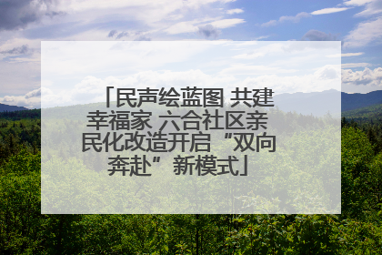 民声绘蓝图 共建幸福家 六合社区亲民化改造开启“双向奔赴”新模式