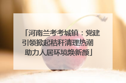 河南兰考考城镇：党建引领掀起秸秆清理热潮 助力人居环境焕新颜