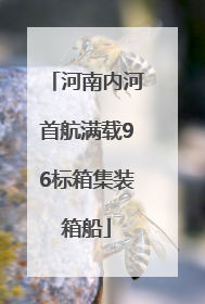 河南内河首航满载96标箱集装箱船