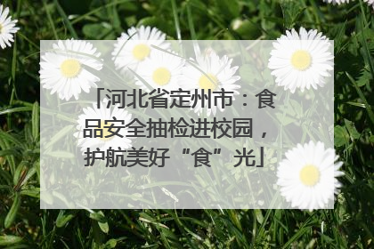 河北省定州市：食品安全抽检进校园，护航美好“食”光