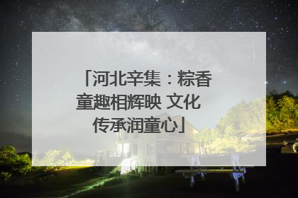 河北辛集：粽香童趣相辉映 文化传承润童心
