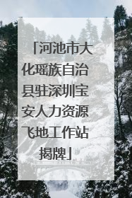 河池市大化瑶族自治县驻深圳宝安人力资源飞地工作站揭牌