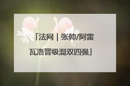 法网｜张帅/阿雷瓦洛晋级混双四强