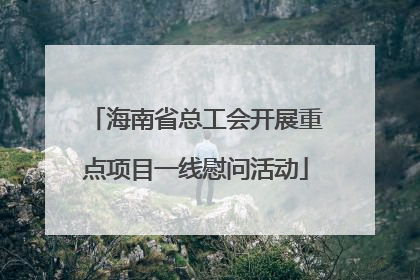 海南省总工会开展重点项目一线慰问活动
