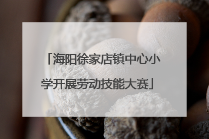 海阳徐家店镇中心小学开展劳动技能大赛