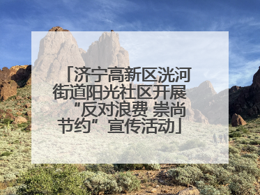 济宁高新区洸河街道阳光社区开展“反对浪费 崇尚节约”宣传活动
