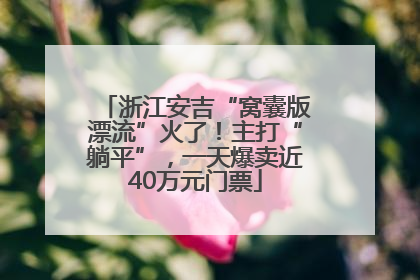 浙江安吉“窝囊版漂流”火了！主打“躺平”，一天爆卖近40万元门票