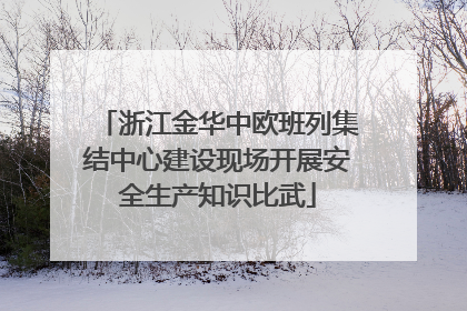 浙江金华中欧班列集结中心建设现场开展安全生产知识比武