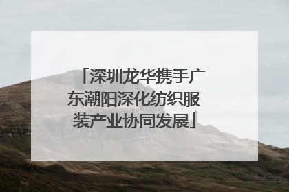 深圳龙华携手广东潮阳深化纺织服装产业协同发展