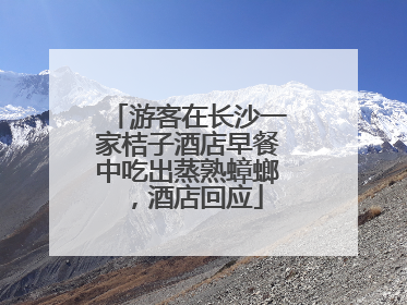 游客在长沙一家桔子酒店早餐中吃出蒸熟蟑螂，酒店回应