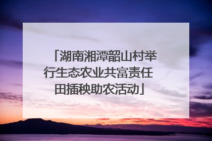 湖南湘潭韶山村举行生态农业共富责任田插秧助农活动