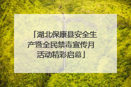 湖北保康县安全生产暨全民禁毒宣传月活动精彩启幕