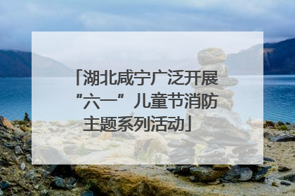 湖北咸宁广泛开展“六一”儿童节消防主题系列活动