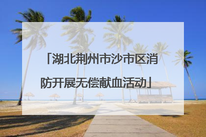 湖北荆州市沙市区消防开展无偿献血活动