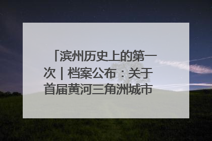 滨州历史上的第一次｜档案公布：关于首届黄河三角洲城市经济博览会暨发展论坛情况的总结报告