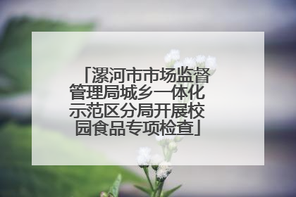 漯河市市场监督管理局城乡一体化示范区分局开展校园食品专项检查