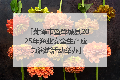菏泽市暨郓城县2025年渔业安全生产应急演练活动举办