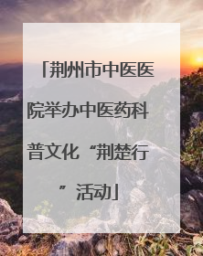 荆州市中医医院举办中医药科普文化“荆楚行”活动