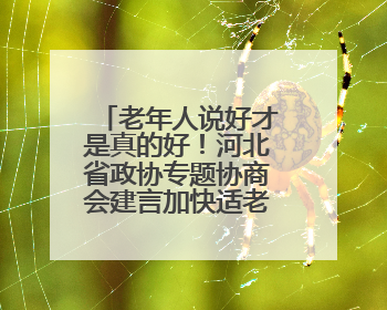 老年人说好才是真的好！河北省政协专题协商会建言加快适老化改造