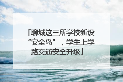 聊城这三所学校新设“安全岛”，学生上学路交通安全升级
