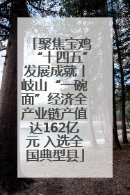 聚焦宝鸡“十四五”发展成就丨岐山“一碗面”经济全产业链产值达162亿元 入选全国典型县