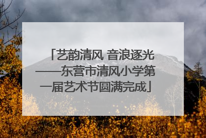 艺韵清风 音浪逐光——东营市清风小学第一届艺术节圆满完成