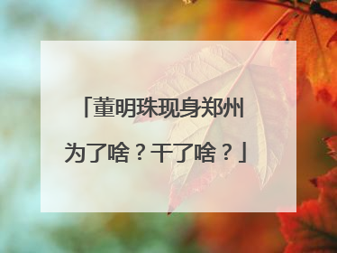 董明珠现身郑州 为了啥？干了啥？