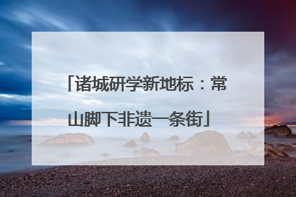 诸城研学新地标：常山脚下非遗一条街