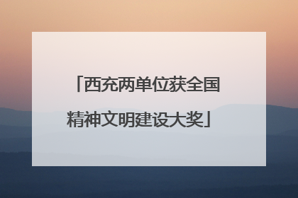 西充两单位获全国精神文明建设大奖