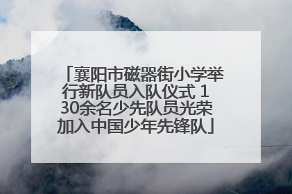 襄阳市磁器街小学举行新队员入队仪式 130余名少先队员光荣加入中国少年先锋队
