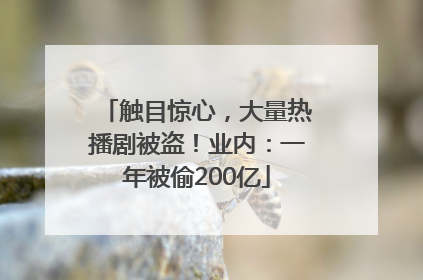 触目惊心，大量热播剧被盗！业内：一年被偷200亿