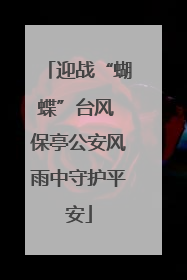 迎战“蝴蝶”台风 保亭公安风雨中守护平安