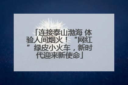 连接泰山渤海 体验人间烟火！“网红”绿皮小火车，新时代迎来新使命