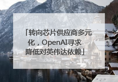 转向芯片供应商多元化，OpenAI寻求降低对英伟达依赖