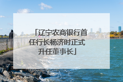 辽宁农商银行首任行长杨济时正式升任董事长