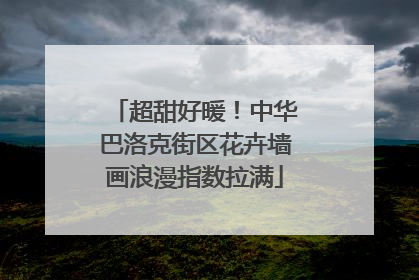 超甜好暖！中华巴洛克街区花卉墙画浪漫指数拉满