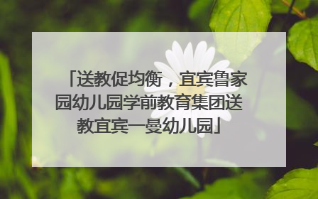 送教促均衡，宜宾鲁家园幼儿园学前教育集团送教宜宾一曼幼儿园
