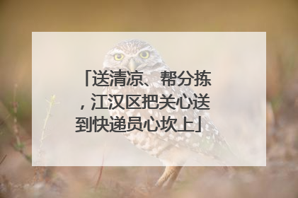 送清凉、帮分拣，江汉区把关心送到快递员心坎上