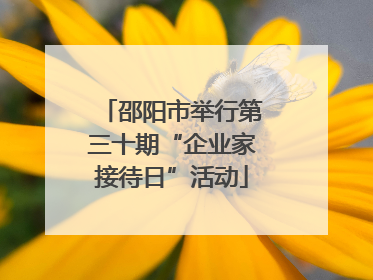 邵阳市举行第三十期“企业家接待日”活动