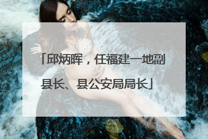 邱炳晖，任福建一地副县长、县公安局局长